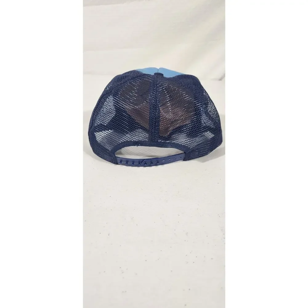 Vintage Webelos Cub Scout Hat Official Boys Blue Merit Badge Snapback Made USA